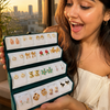 Her name in real gold foil on earring gift box — Aurelisse India