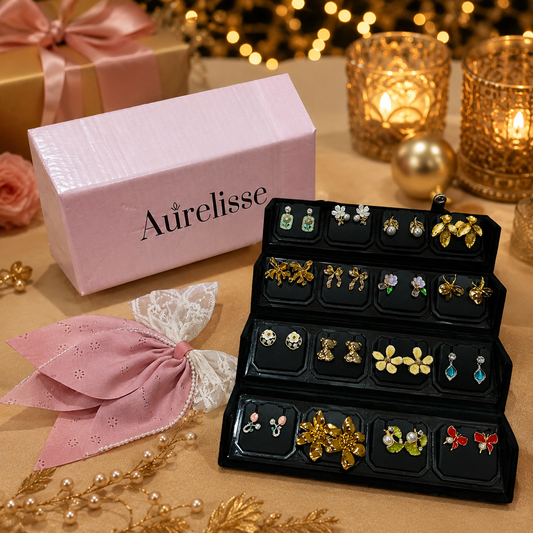 Aurelisse personalised earring gift box with 16-pair jewellery storage, premium gift for her